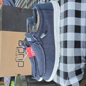 Hey Dude Wally Sox Size 11 Men's Navy Grey